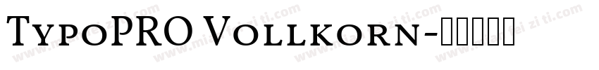 TypoPRO Vollkorn字体转换